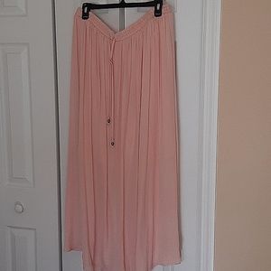 Style & Co XL maxi skirt, light peach, lined-COMFY stretchy waist